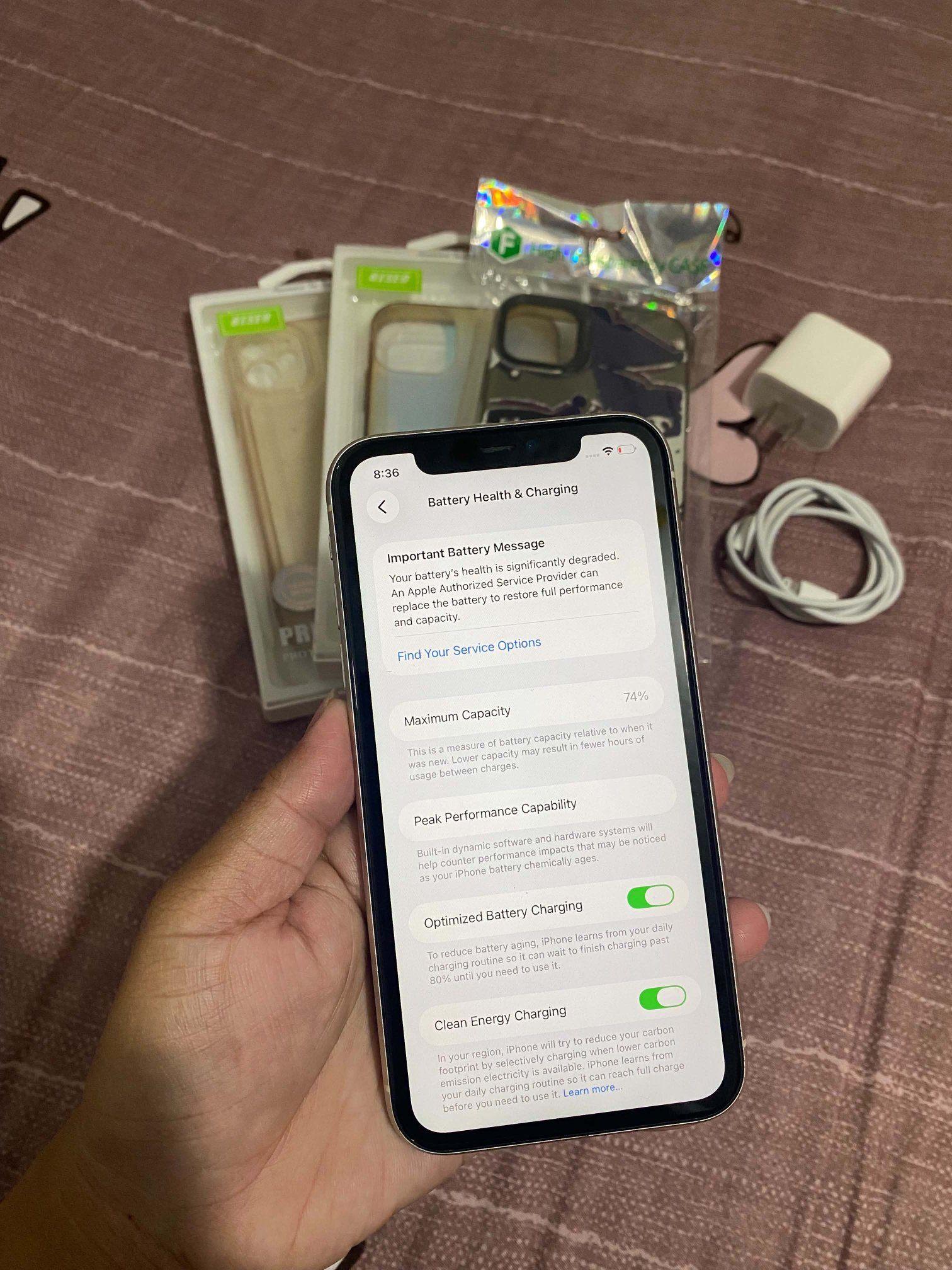 Iphone 11 64GB WHITE 🤍 FACTORY UNLOCK 74 BATTERY HEALTH NO HIDDEN