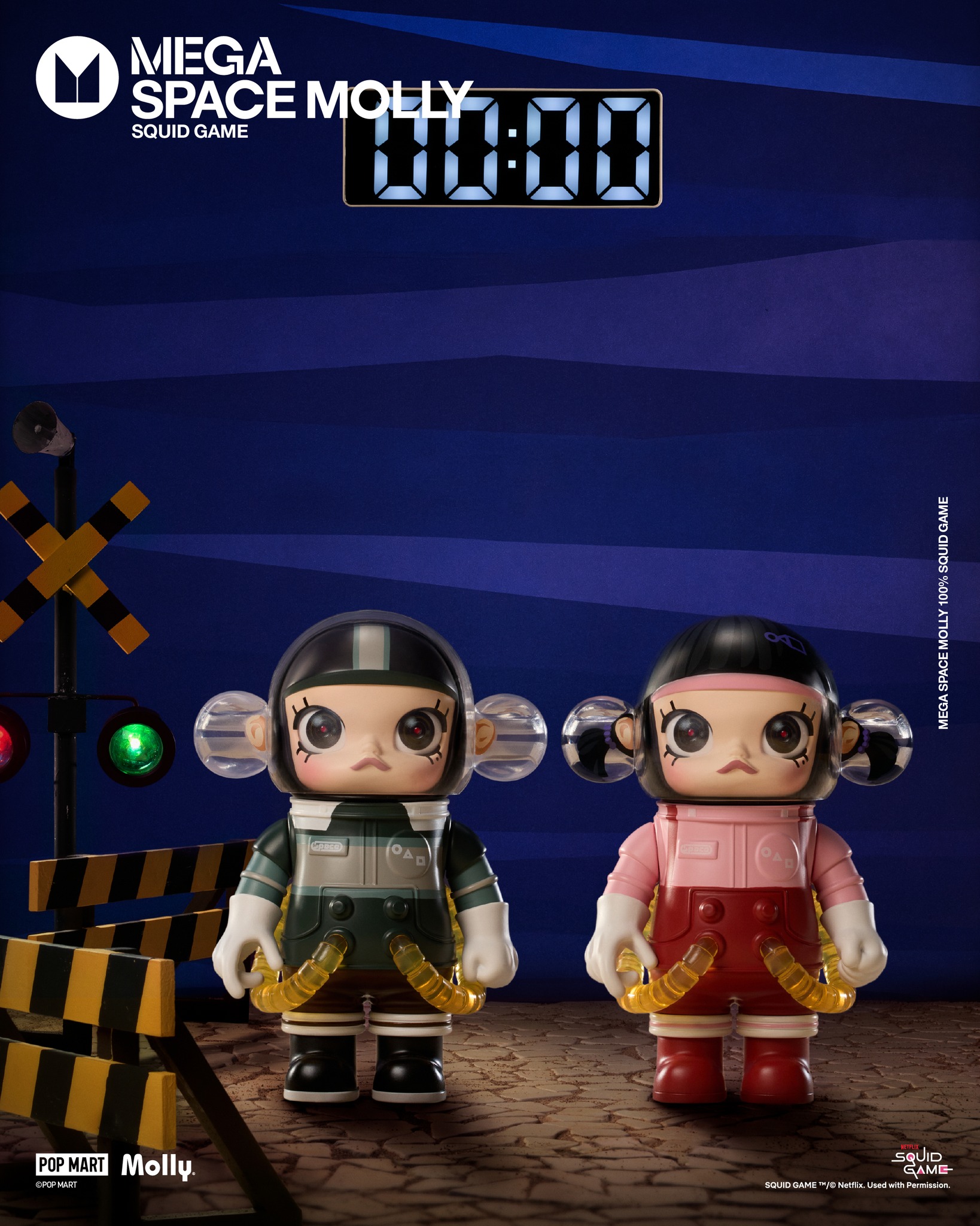 MEGA SPACE MOLLY 100% SQUID GAME + 400% ACTION FIGURE SQUID GAME