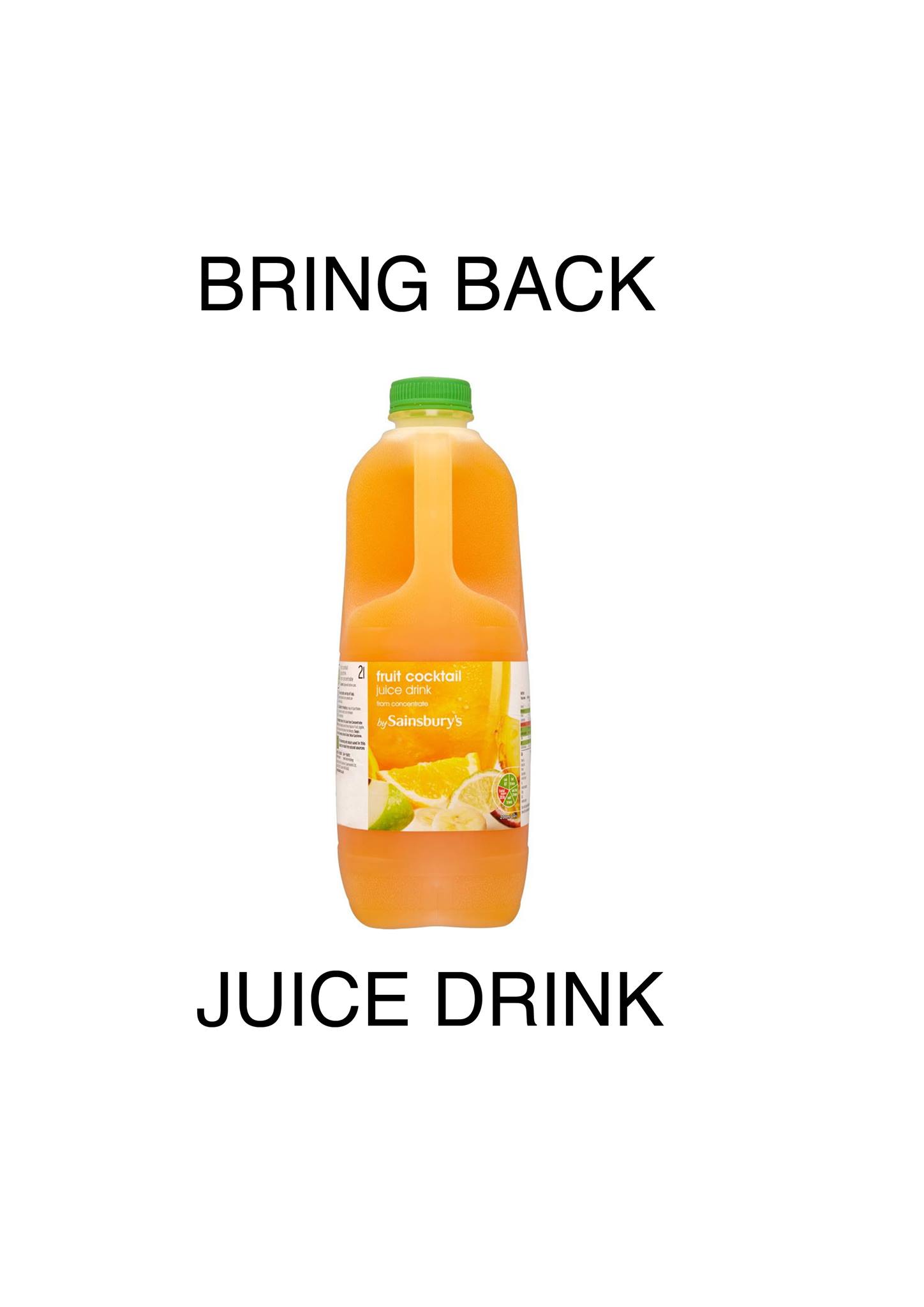 Bring Back Fruit Cocktail Juice Drink Sainsbury's Hyde Park Leeds
