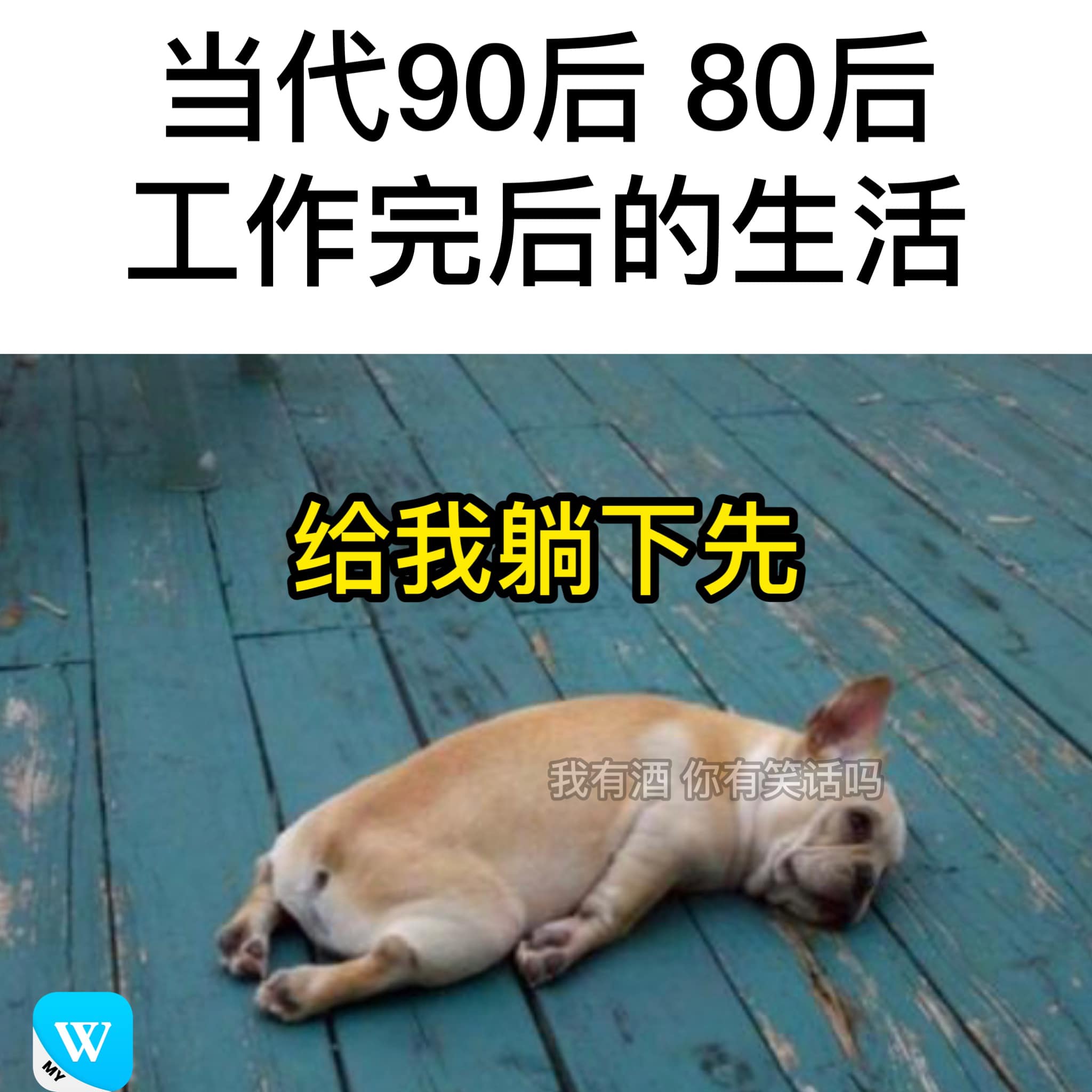 我有酒 你有memes吗? - 不行了 老了