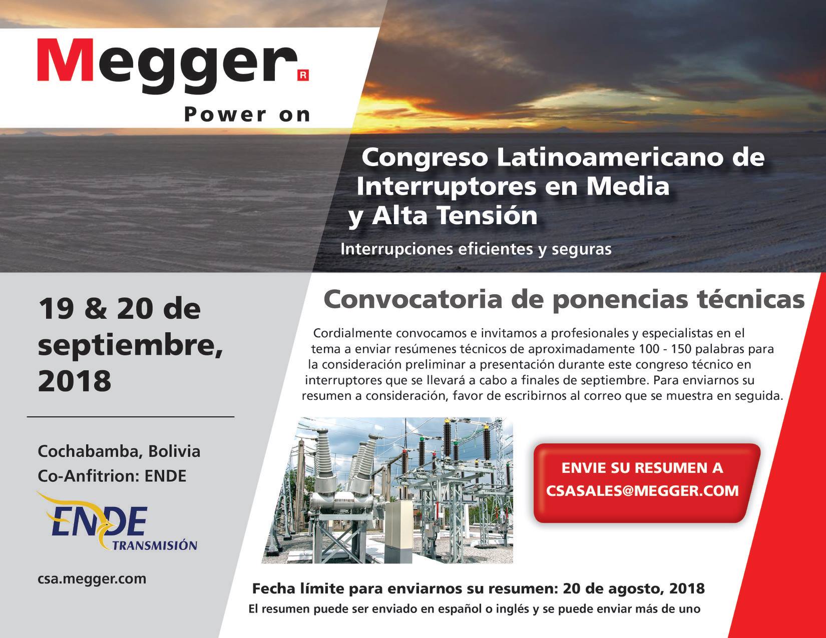 Megger LATAM - 🔴 ULTIMA LLAMADA CONGRESO LATINOAMERICANO... | Facebook