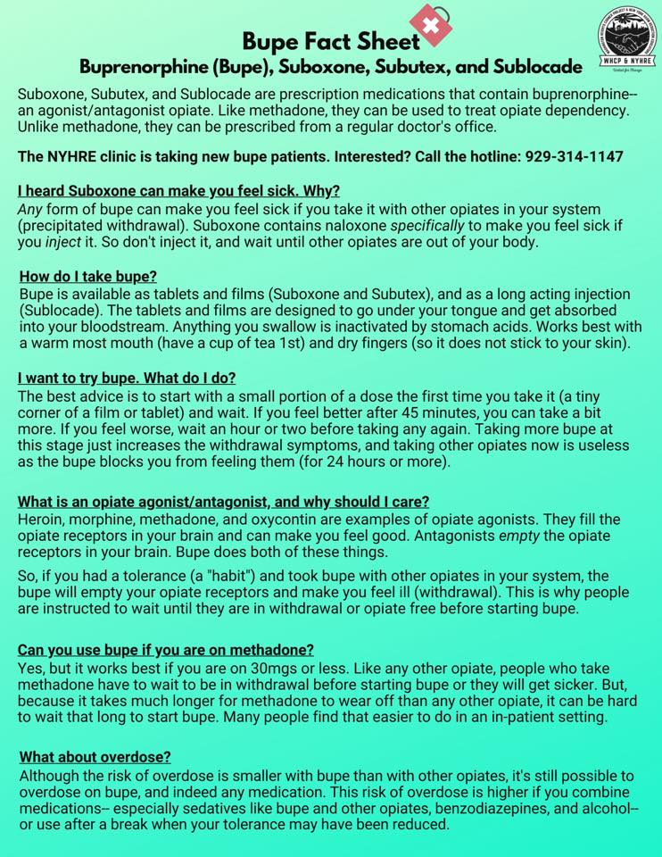 OnPoint NYC - Buprenorphine (bupe) is the active... | Facebook
