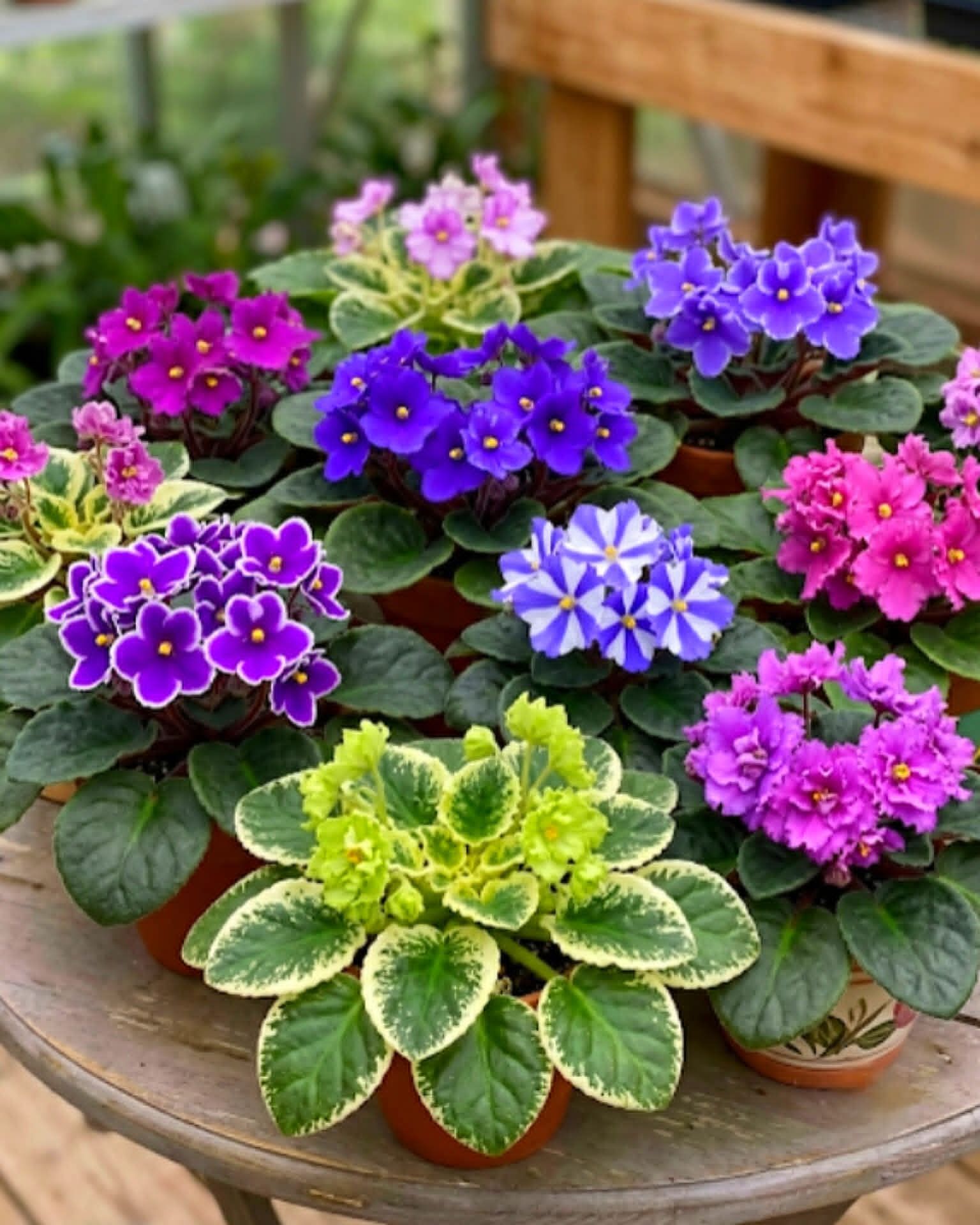 African Violet plants 🪴 Good morning friends 💐 happy Wednesday 💐