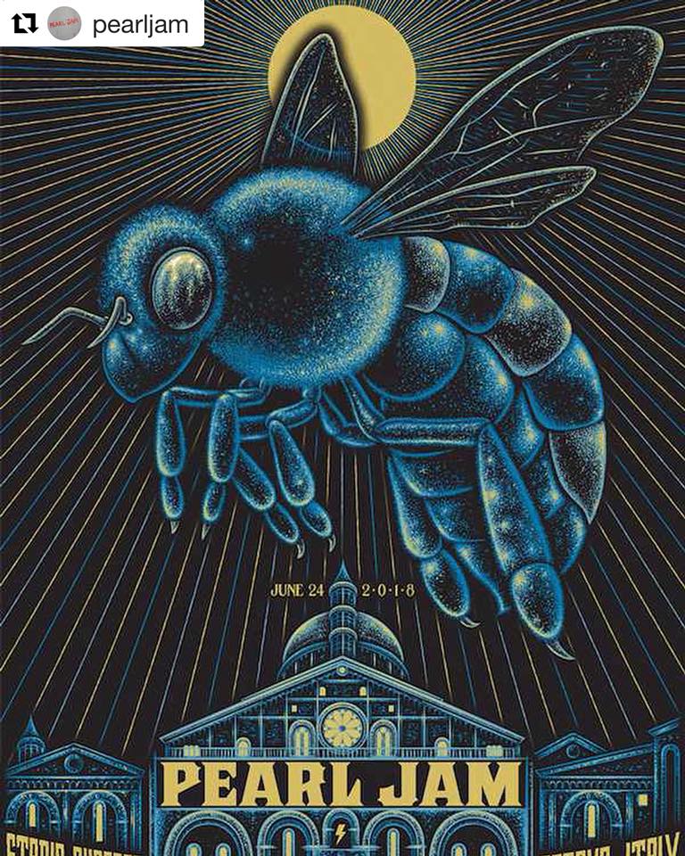 The official artwork for tonight's show at Stadio Euganeo. Artist