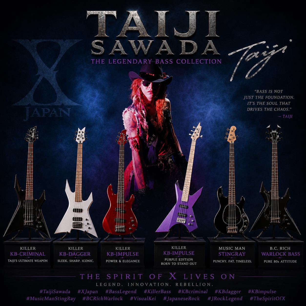 Taiji San's songwriting skills for X Japan