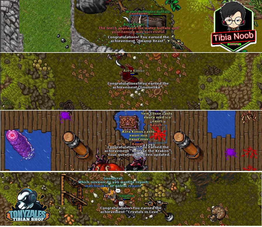 Tibia Noob - 8 puntos de Achievements randoms: 👇👇😁 ...
