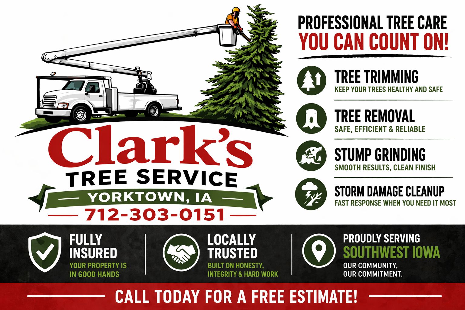Clark's Tree Service | Yorktown IA