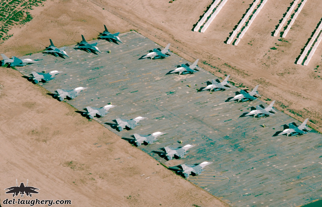 Boneyard - October 1994 photo of 17 of the 28 Pakistani F-16A/Bs ...