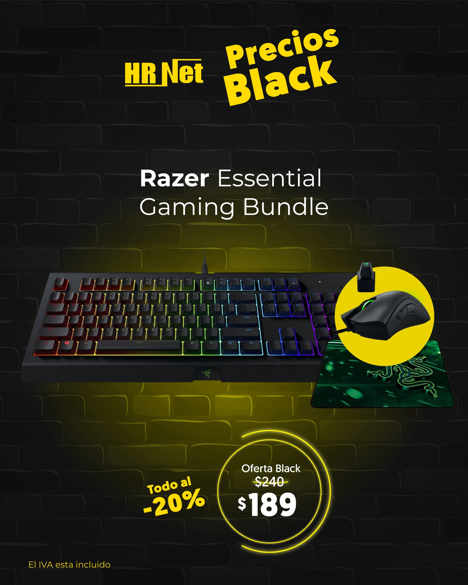 HRNET - 🎮 Razer Essential Gaming Bundle – arma tu setup serio! Si pasas ...