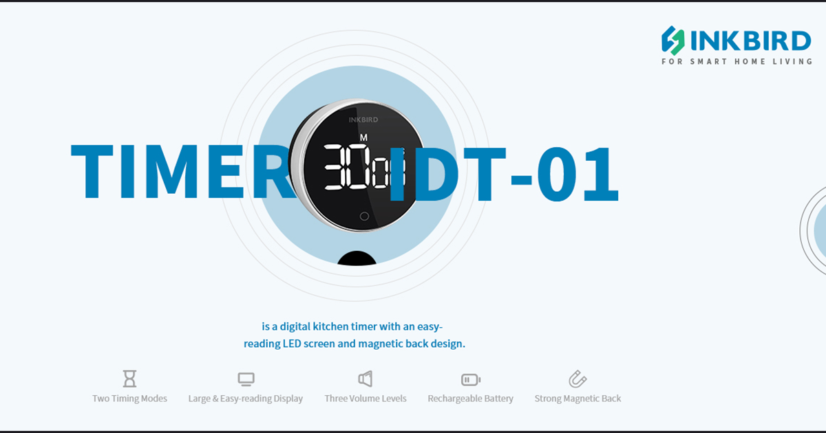 INKBIRD - INKBIRD IDT-01 is a digital kitchen timer with...