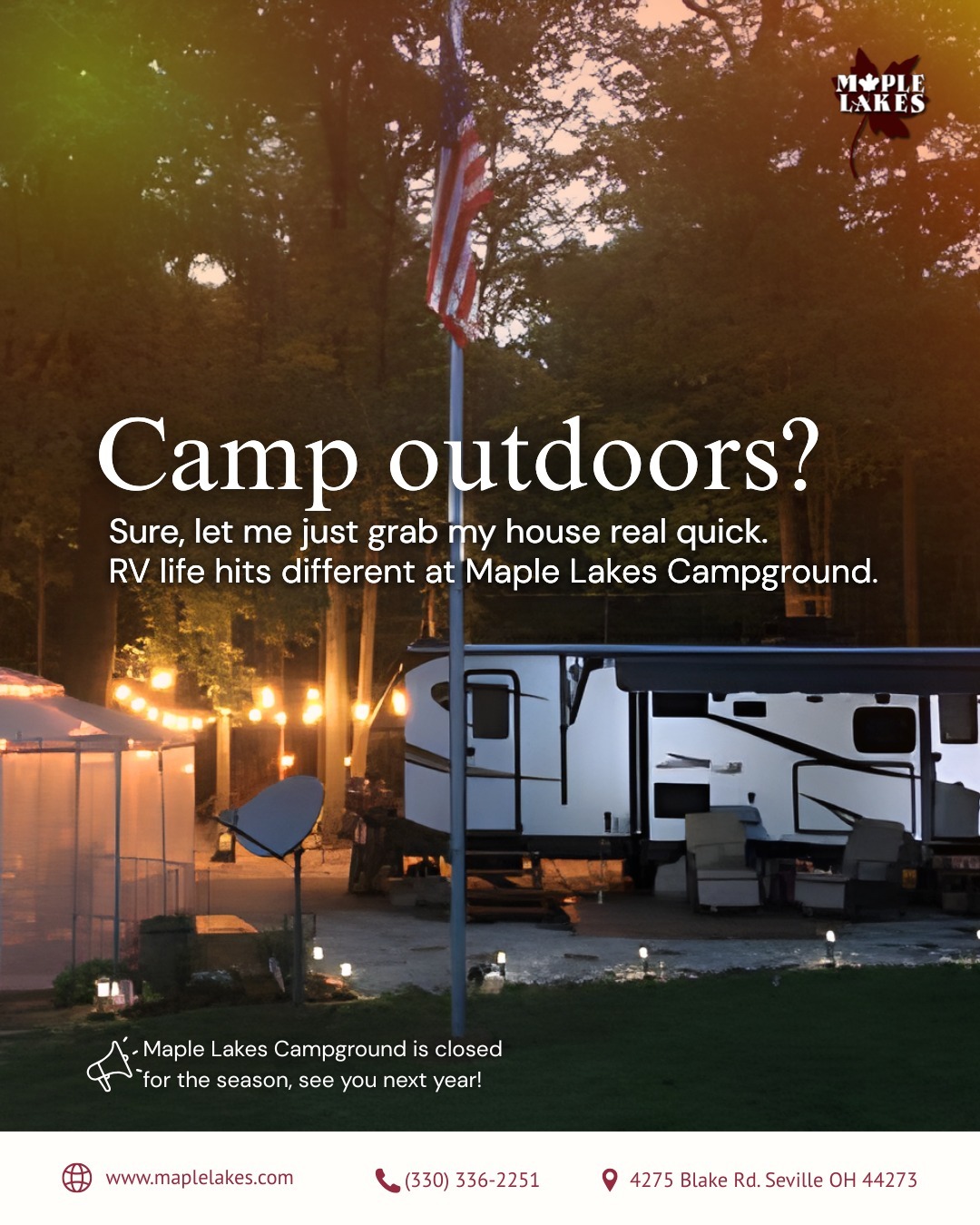 Maple - Camp outdoors? Yes… just grabbing the house real quick. 😄🚐 RV ...