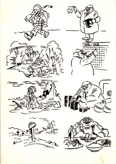 Some anti war illustrations by Danish cartoonist and communist