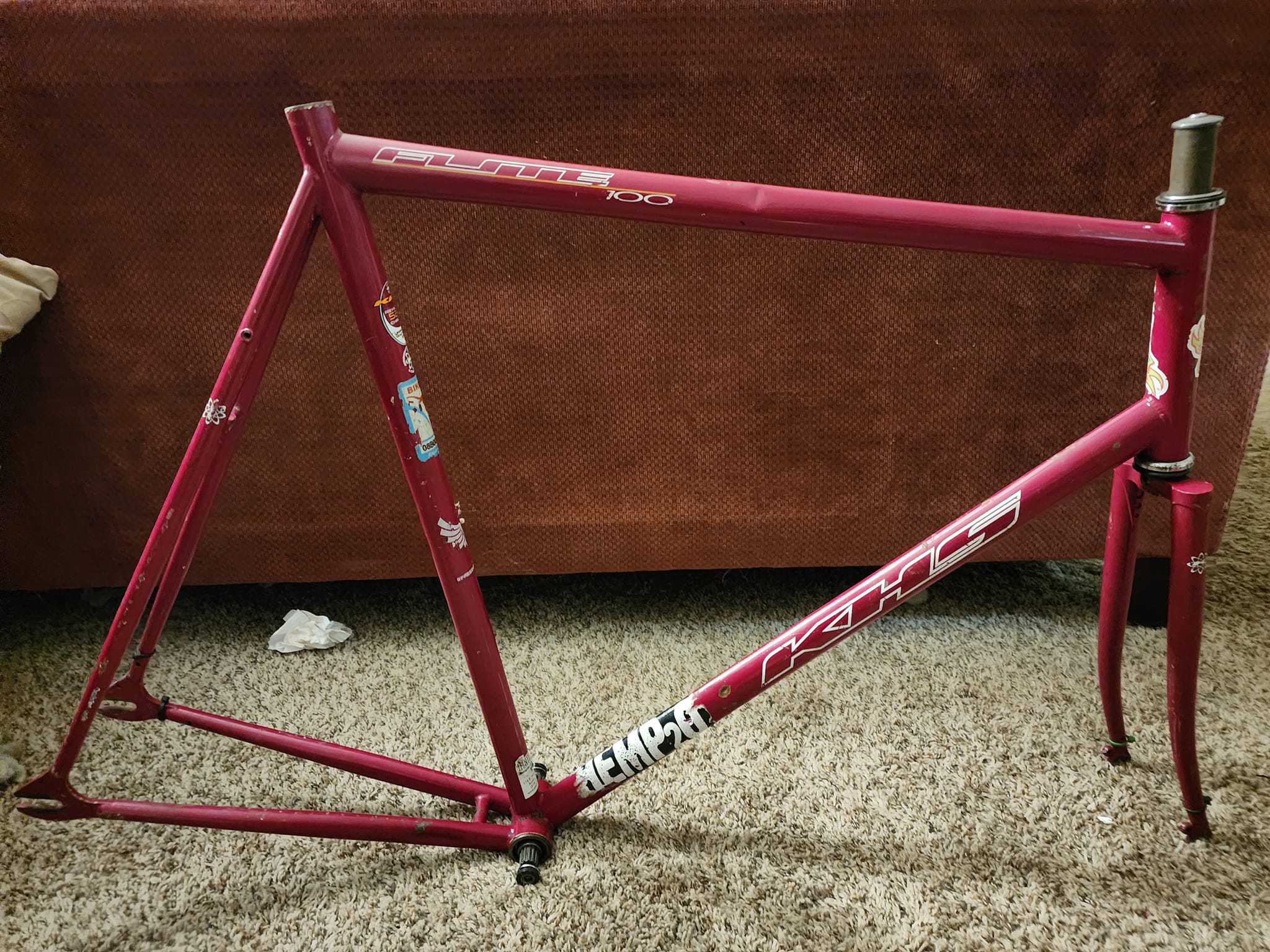 KHS Flite 100 frame restored for single speed commuter