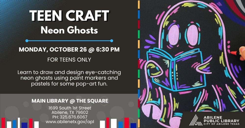 Teen Craft: Neon Ghosts (Main Library)