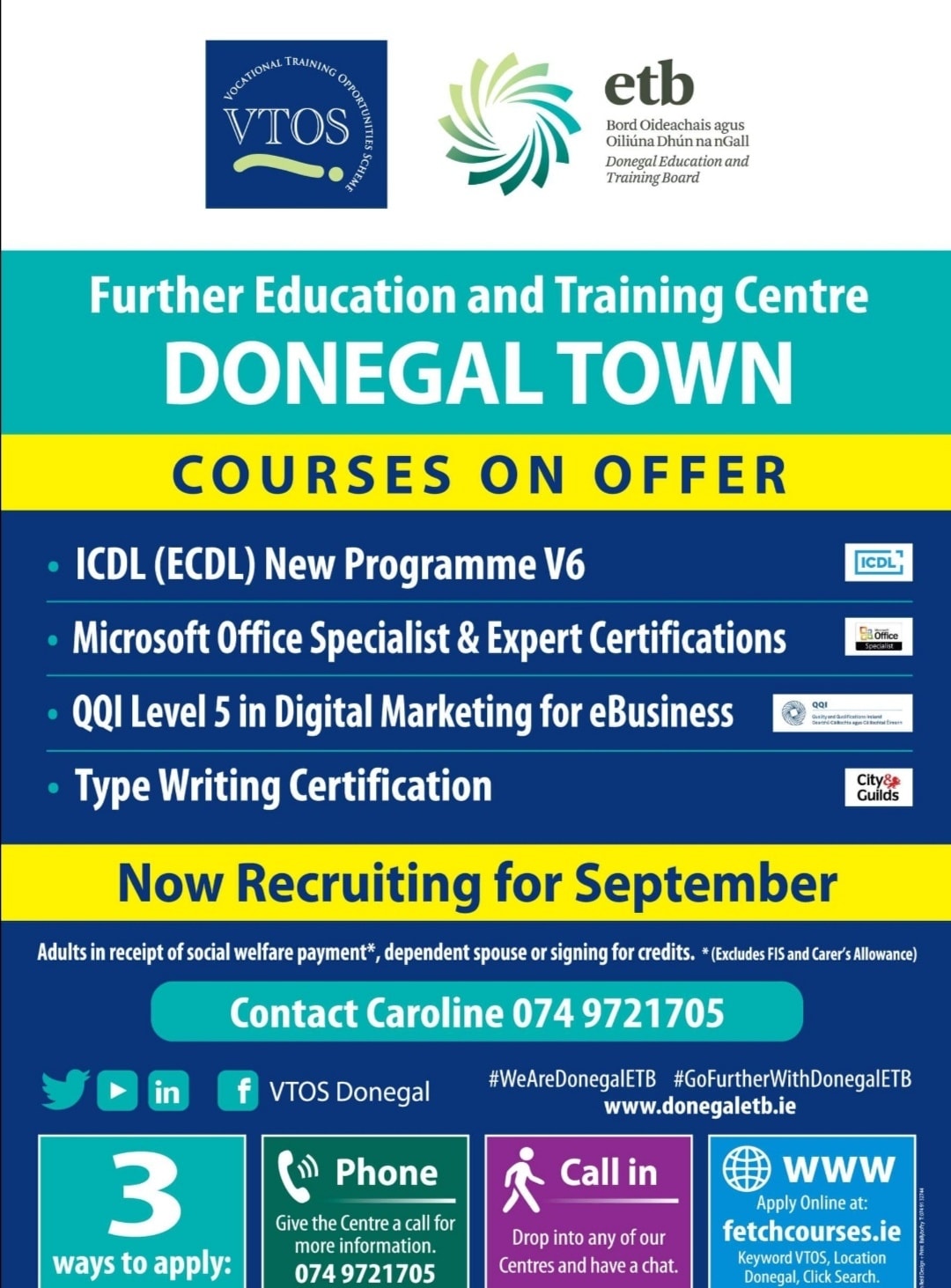 Donegal - FREE COURSES The FETC CENTRE (Old Tech) in Drumcliff, Donegal ...