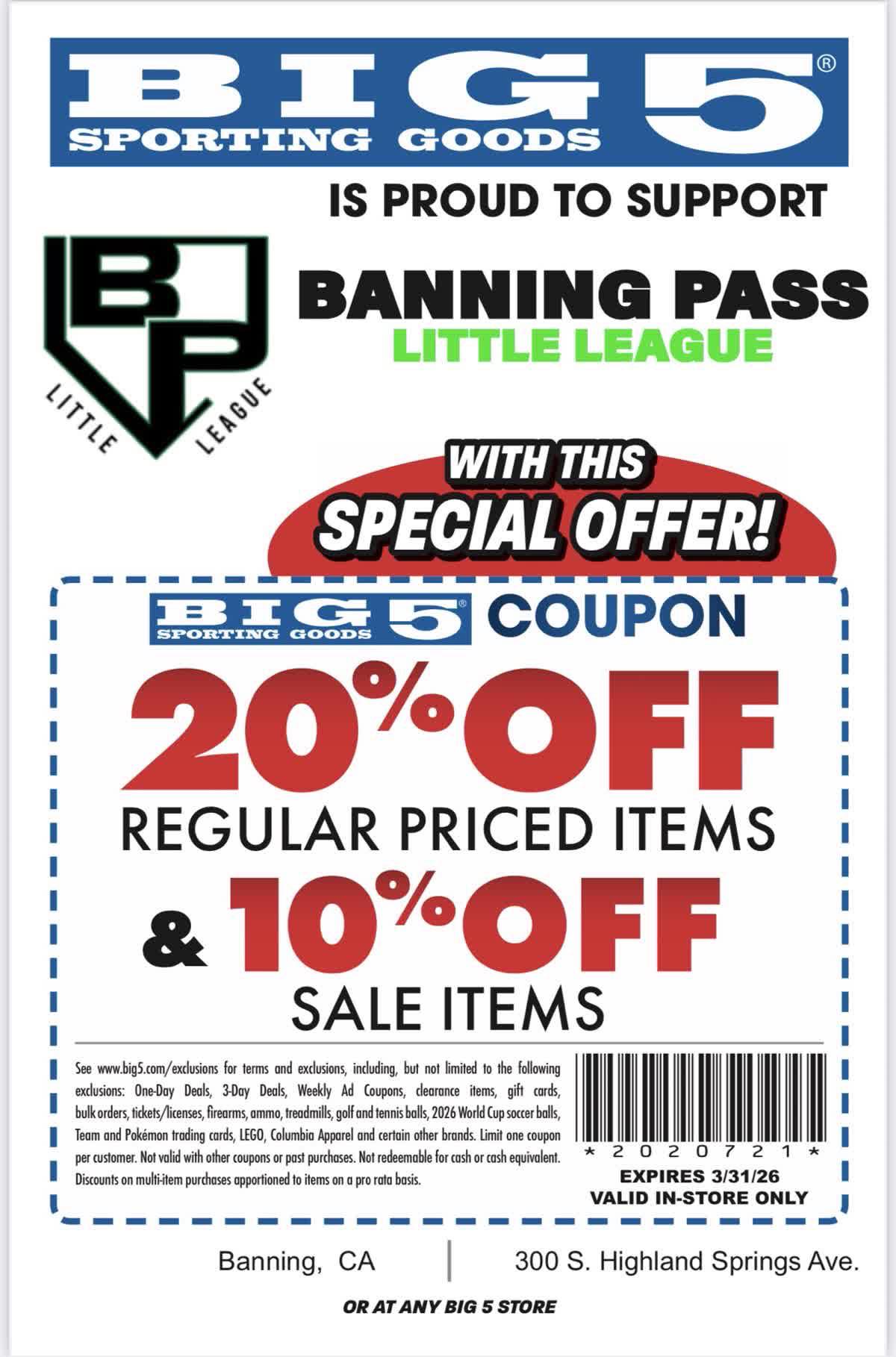 ⚾️🥎 BIG NEWS, BPLL FAMILIES!... - Banning-Pass Little League | Facebook