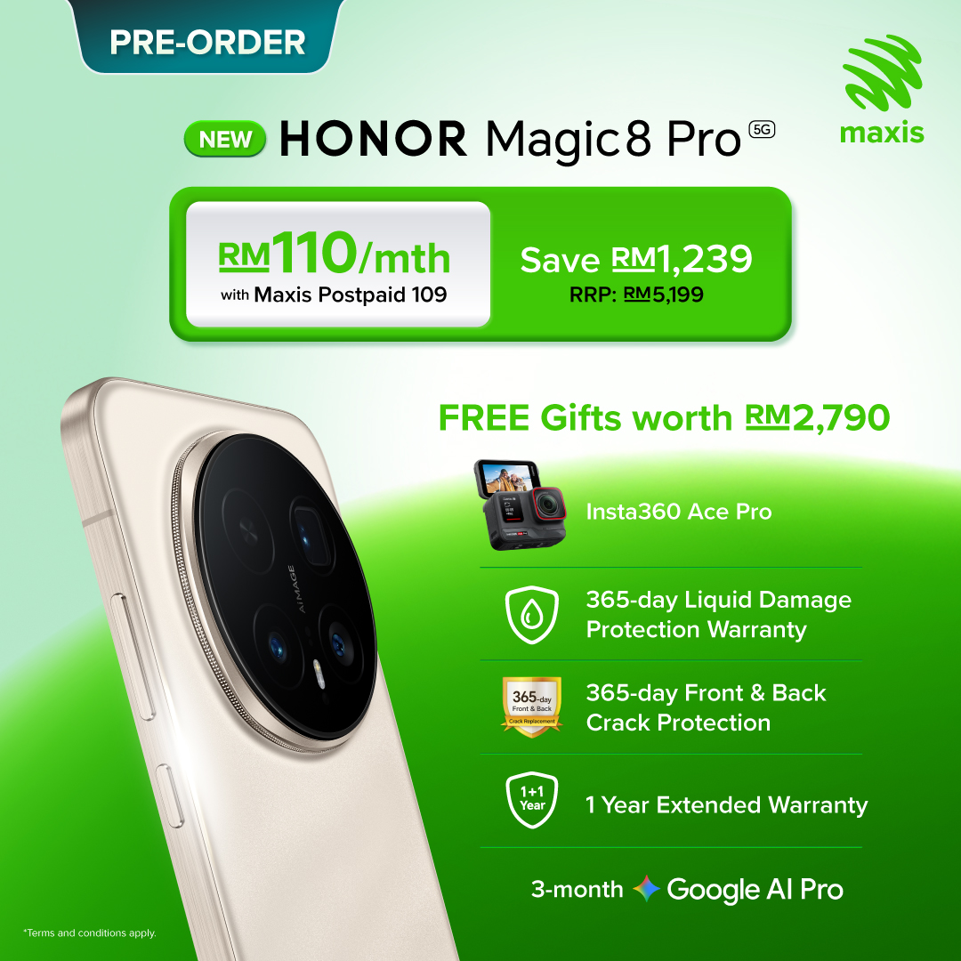Maxis - Pre-order the new HONOR Magic8 Pro with Maxis Postpaid. Get it ...