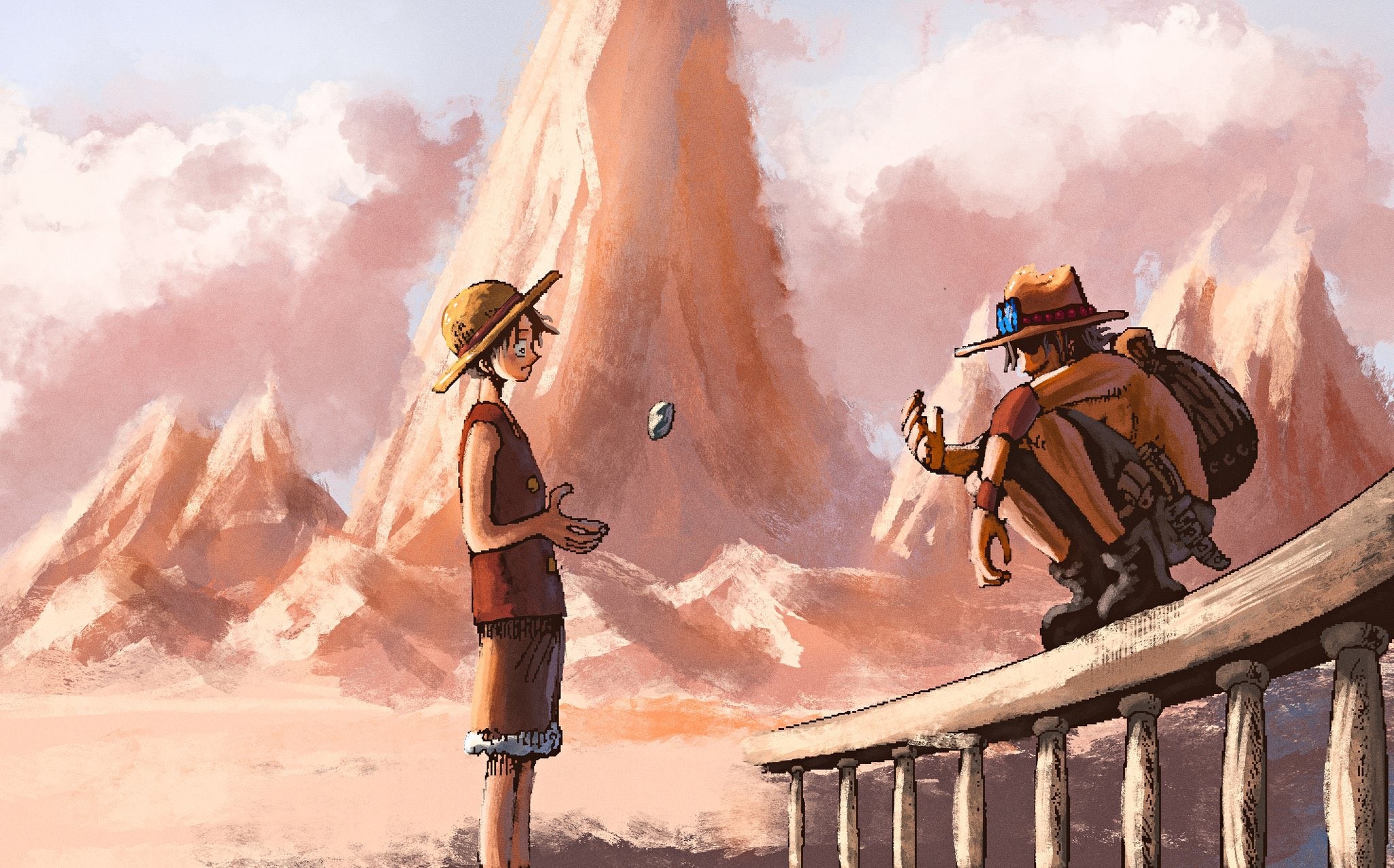 Brothers ❤️ 🥹 ＃ルフィ ＃ワンピース #OnePiece #onepieceanime