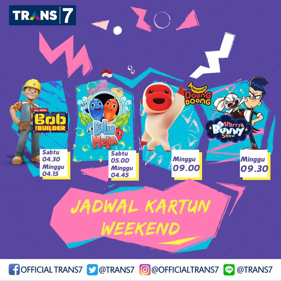 TRANS7 - Ini dia jadwal #KartunSeruTRANS7 di weekend....