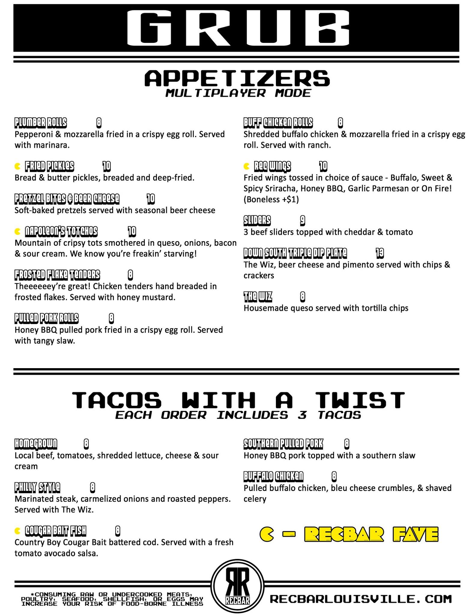 Recbar - Our full menu launches tomorrow! We will show you... | Facebook