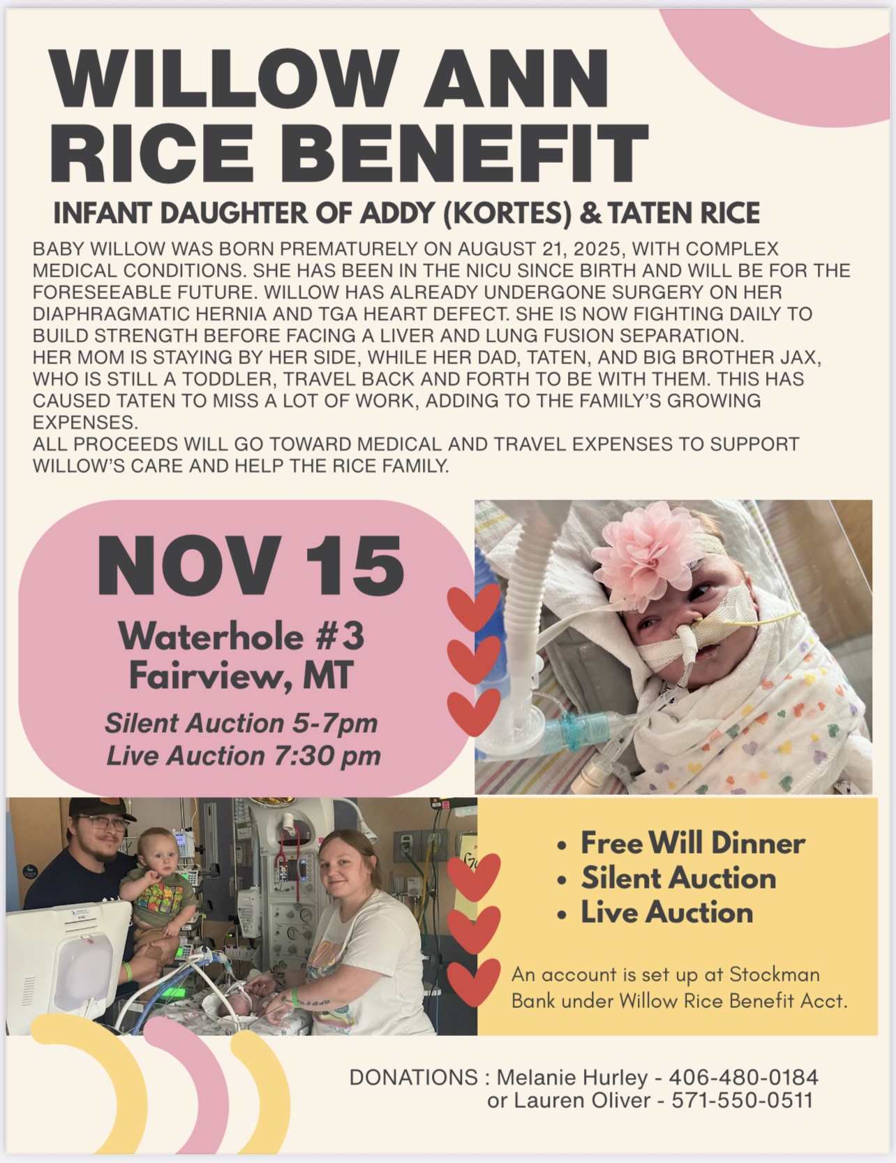 Benefit for Baby Willow Rice