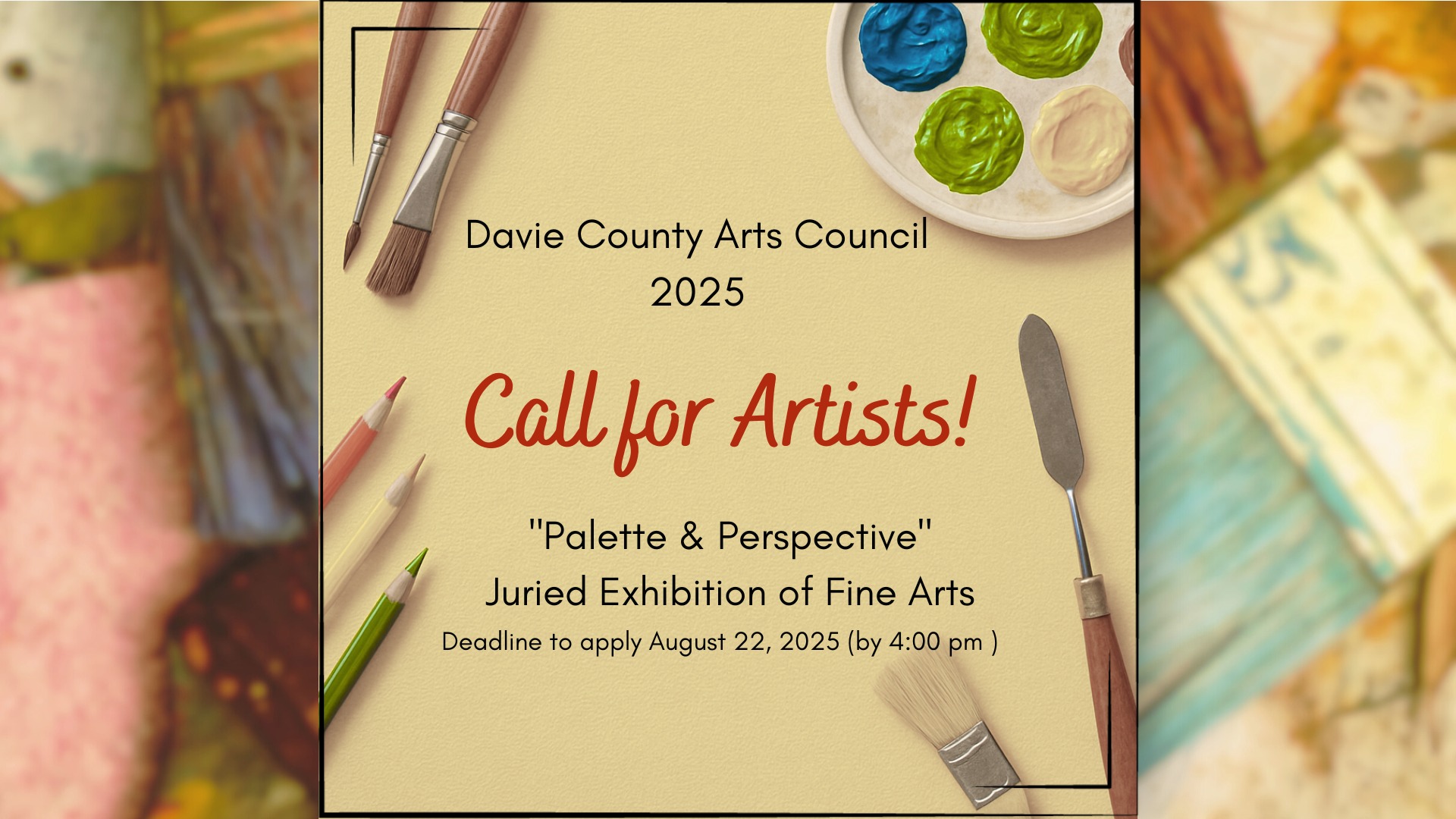 CALL FOR ARTISTS - 2025 Palette & Perspective Juried Art Exhibition for ...