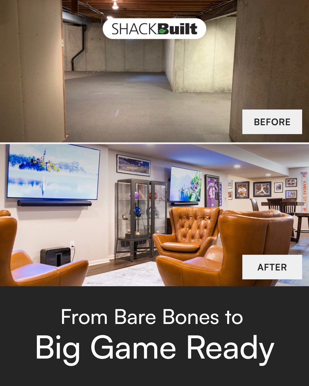 Shack - What started as an unfinished concrete basement is now a next ...