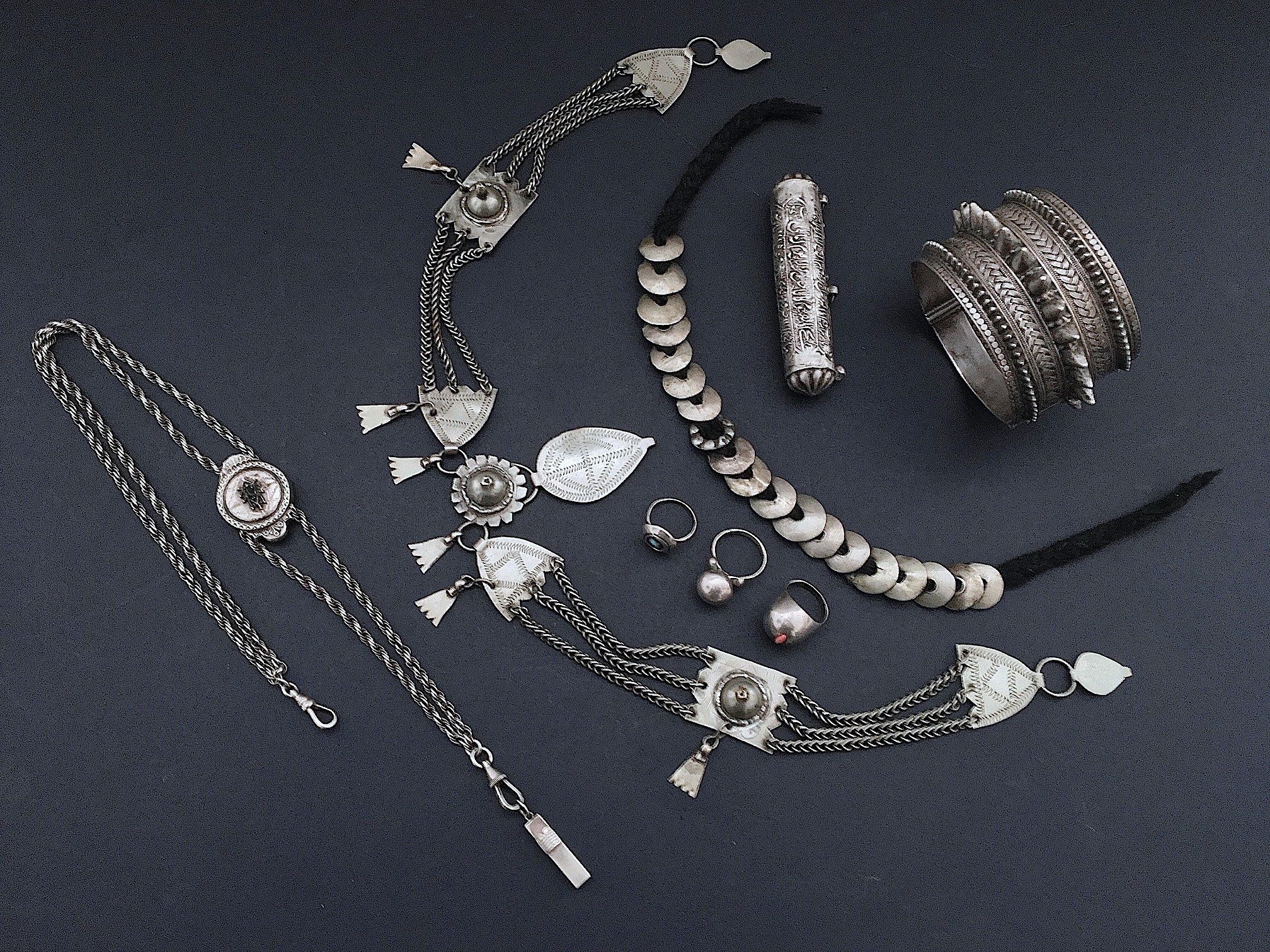 Antique silver jewelry from around the world