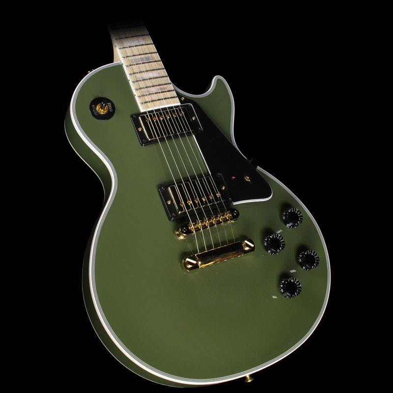 Guitar - Made 2 Measure Gibson Les Paul Custom in Olive Green with