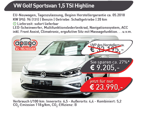 Sie Sparen Bis Zu 30 Gegenuber Der Uvp Apeg Automarkt Im