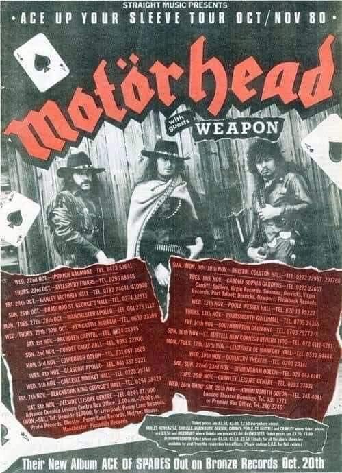 TBT Motörhead and Girlschool France tour poster from 1981. Who saw