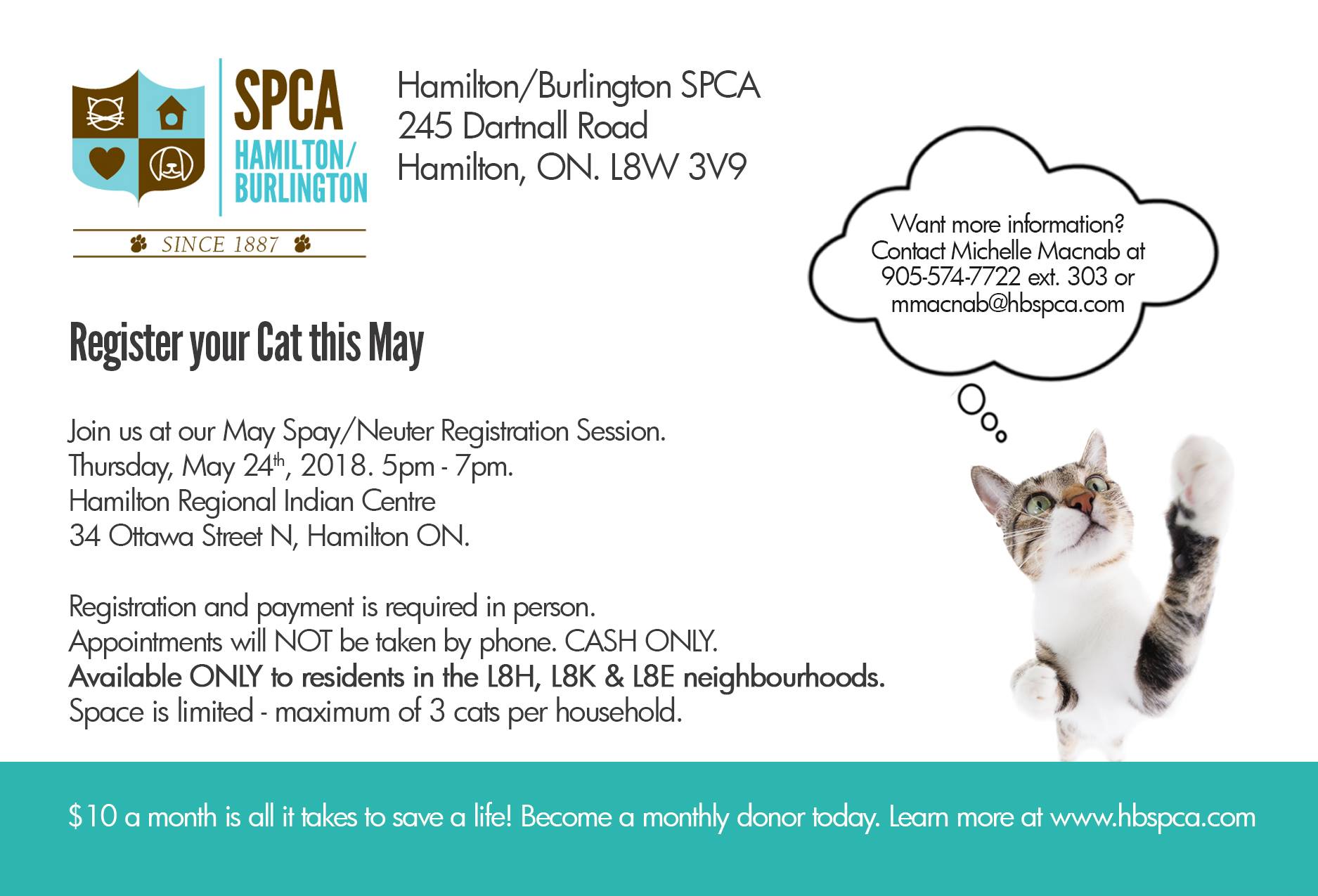 The Hamilton/Burlington SPCA is... - Hamilton/Burlington SPCA