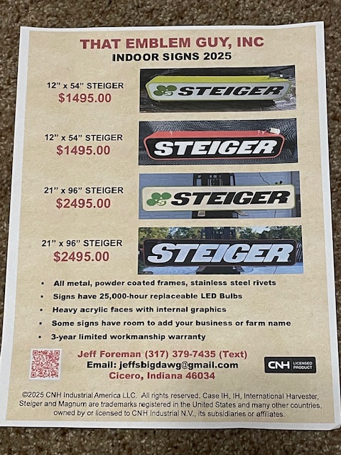 Steiger Tractor | For sale, replica Steiger dealer signs | Facebook
