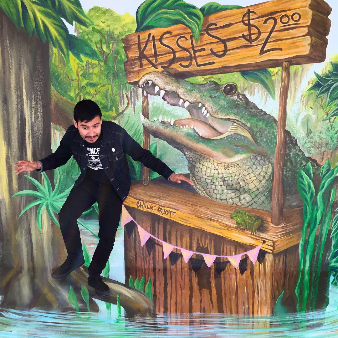 Chalk Riot - Alligator is either really hungry or just...