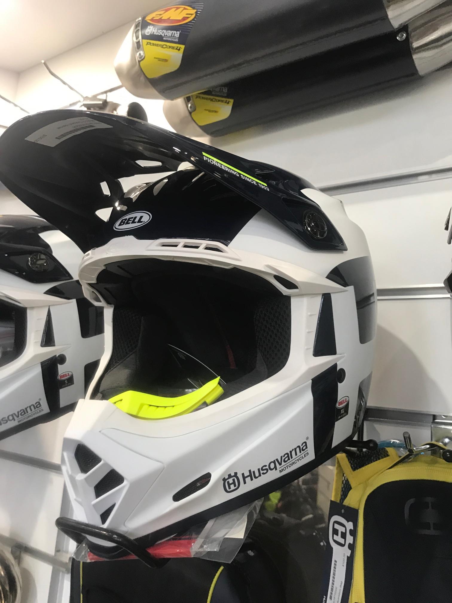 2019 husqvarna moto 9 gotland helmet by bell HQV MIPS  Studio Cycle Magnefusion cheek padding Our Moto 9S Flex Railed