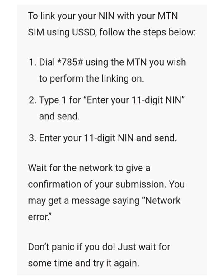 Prolific Prince - How to link your NIN to your SIM via USSD: | Facebook