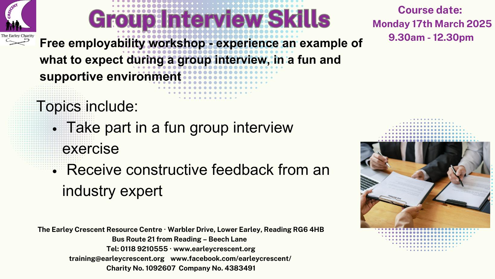 FREE - Group Interview Skills workshop