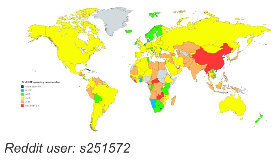 Diplomacy data - ‪% de PIB que se invierte en educación...