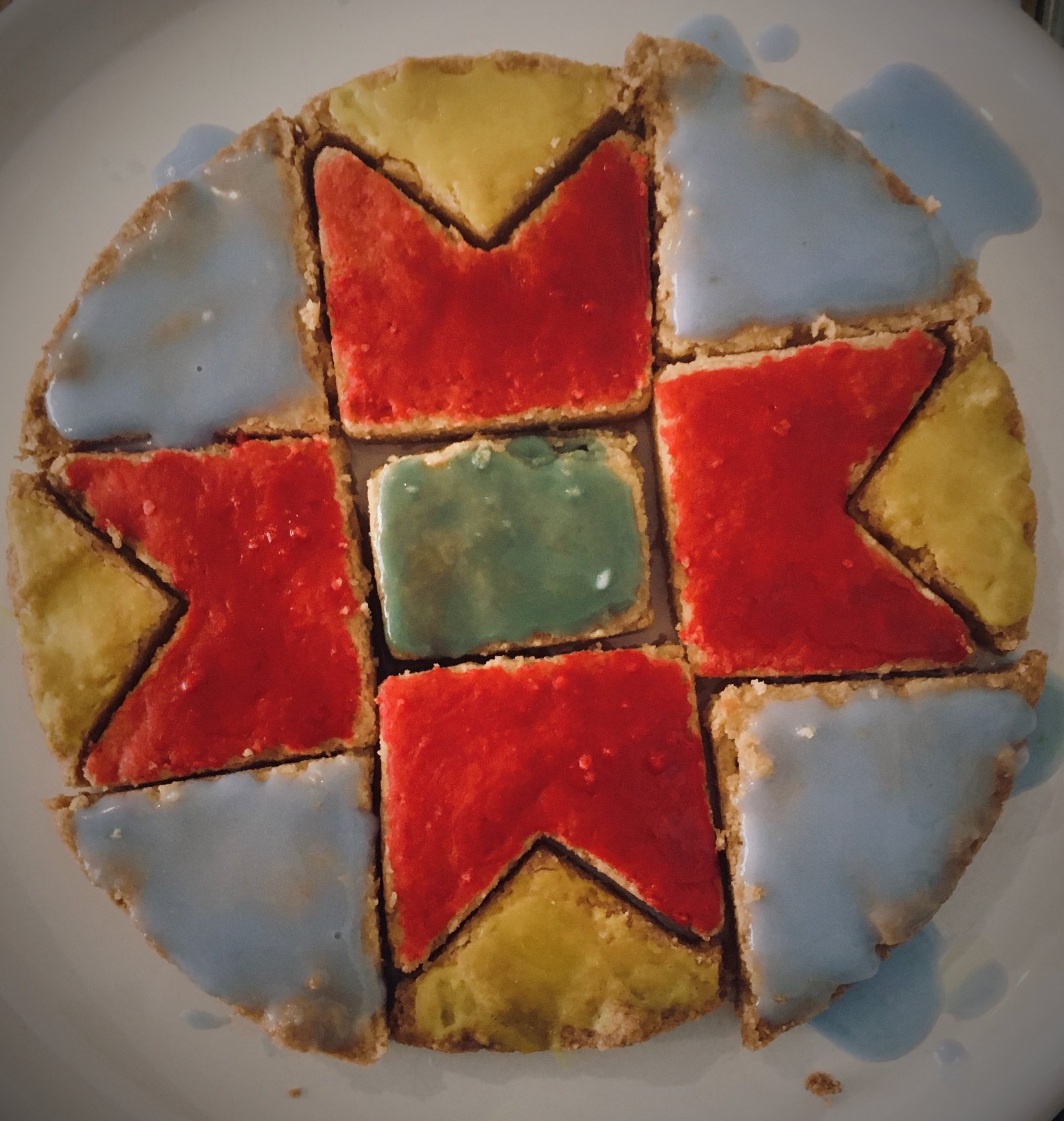 National - A recreation of medieval tiles in shortbread! | Facebook
