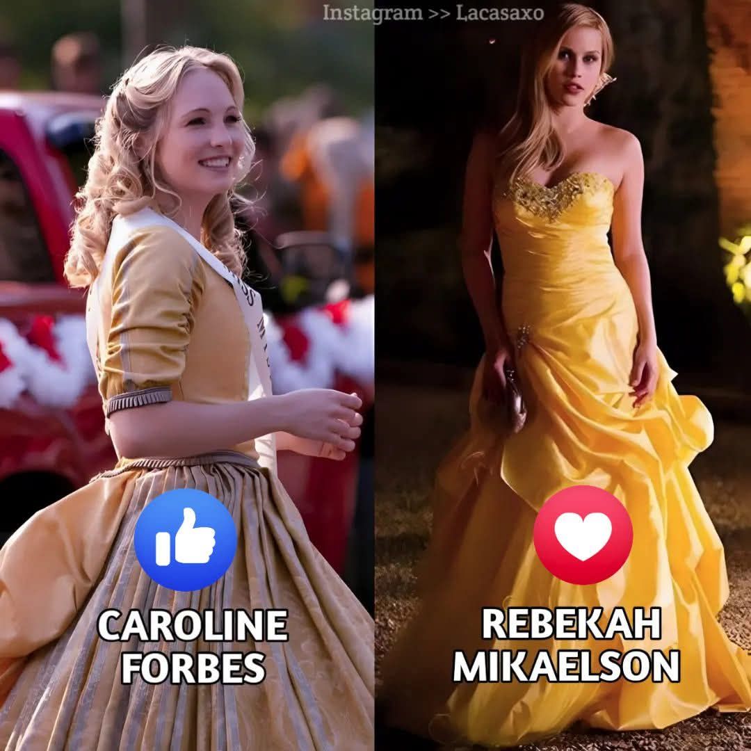 caroline forbes gold dress Which do you like more?❤👀 show your reaction🤗 👍 - Caroline's ❤ luxire:composition:elastane:2