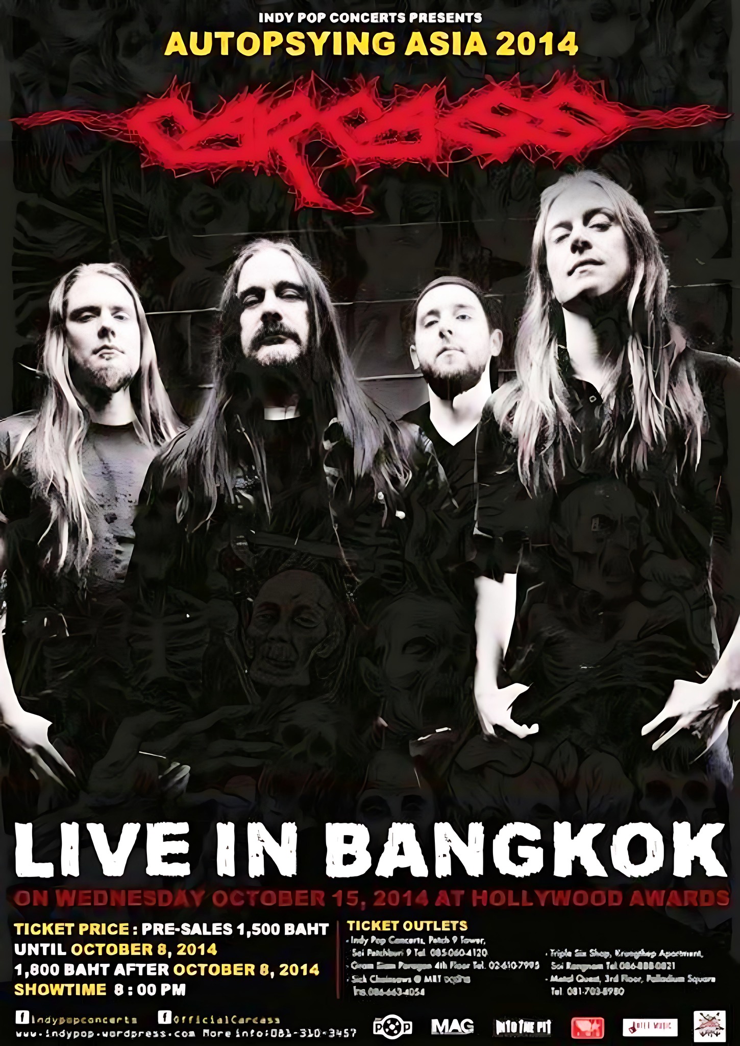 Carcass live in Bangkok 2014 concert review