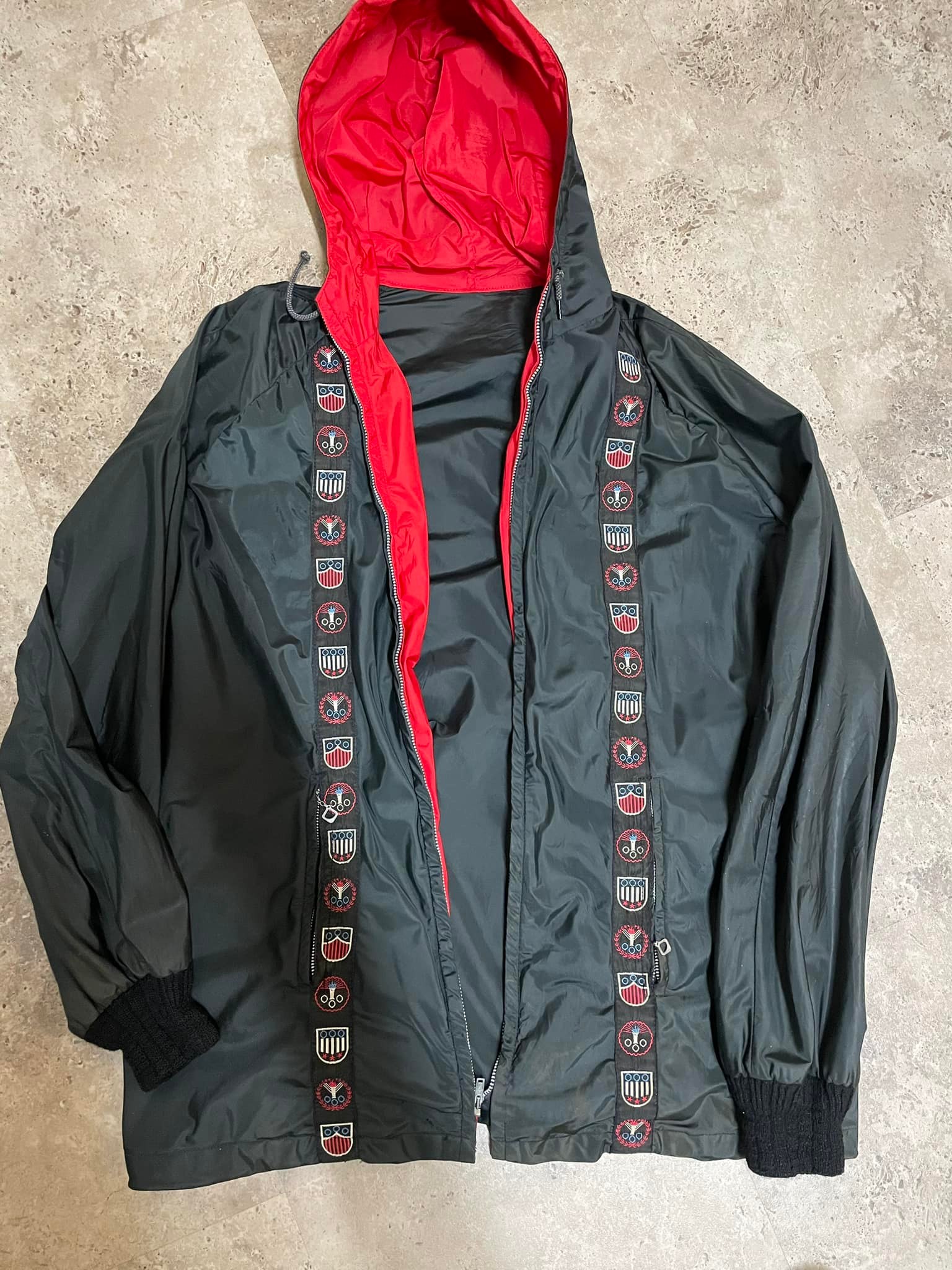 Vintage Newport Slalom ski windbreaker from 1950s