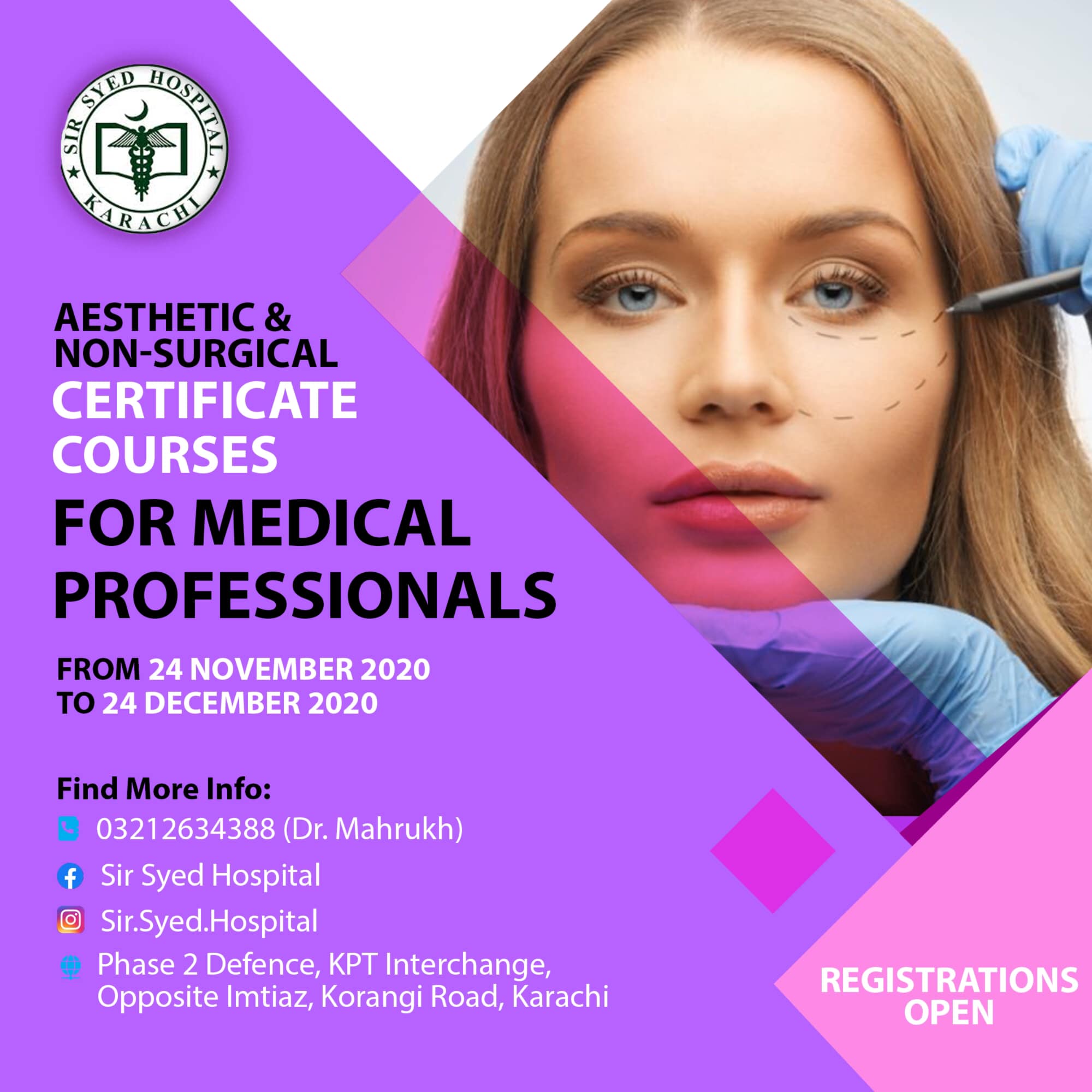Aesthetic & Non-Surgical certificate... - Sir Syed Hospital | Facebook