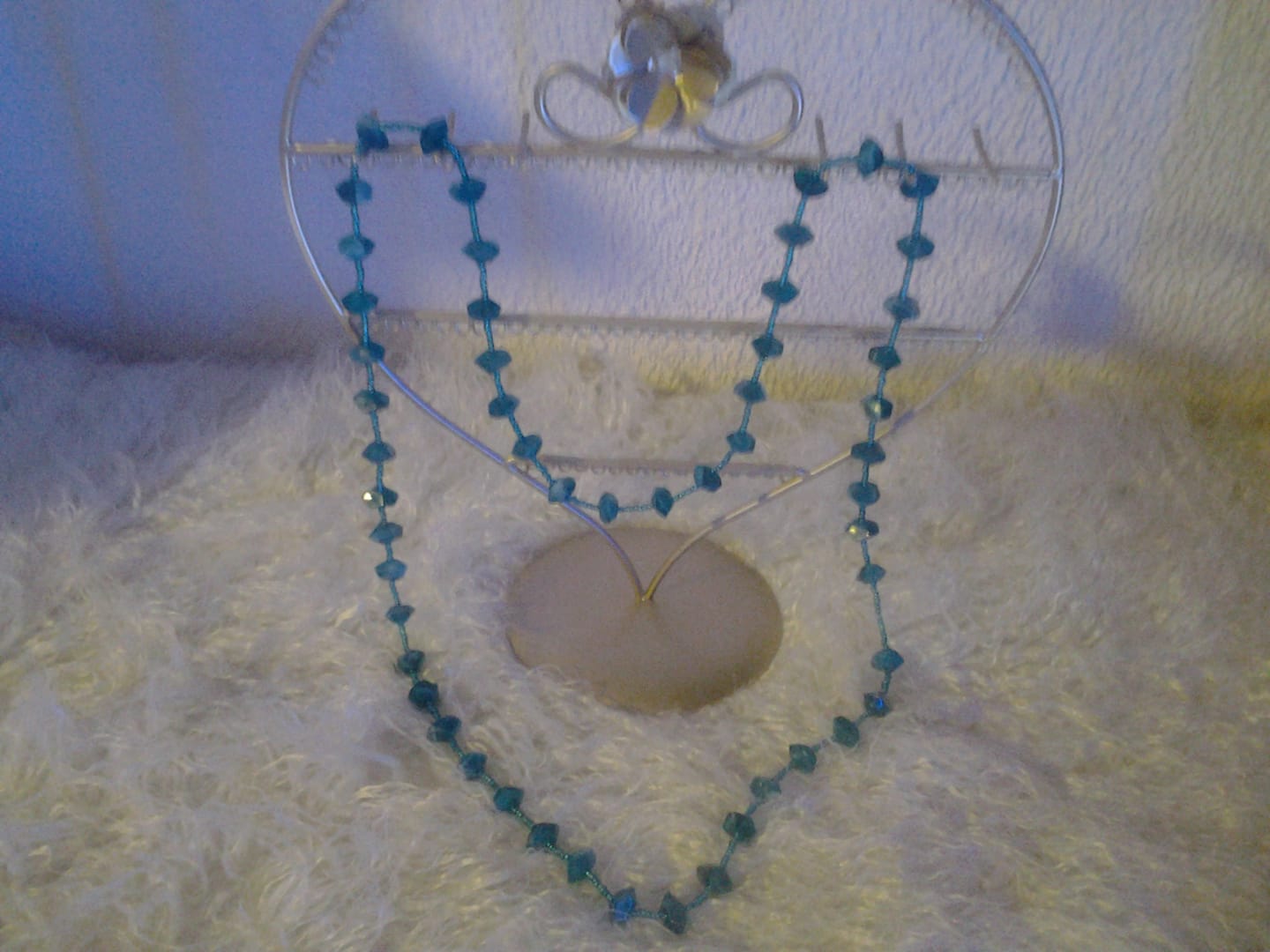 Bracelet Vintage En Perles De Verre Bleues – Pâte De Verre, Style Bohème, Longueur Ajustable
