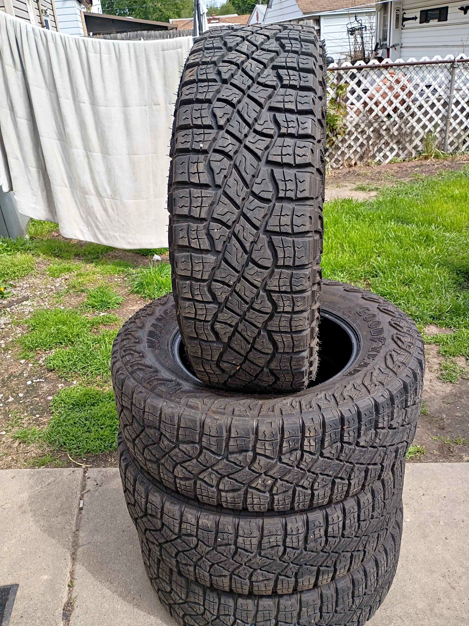4 four LT 275/65/18 Goodyear Wrangler territories. - Car Wheels, Tires ...