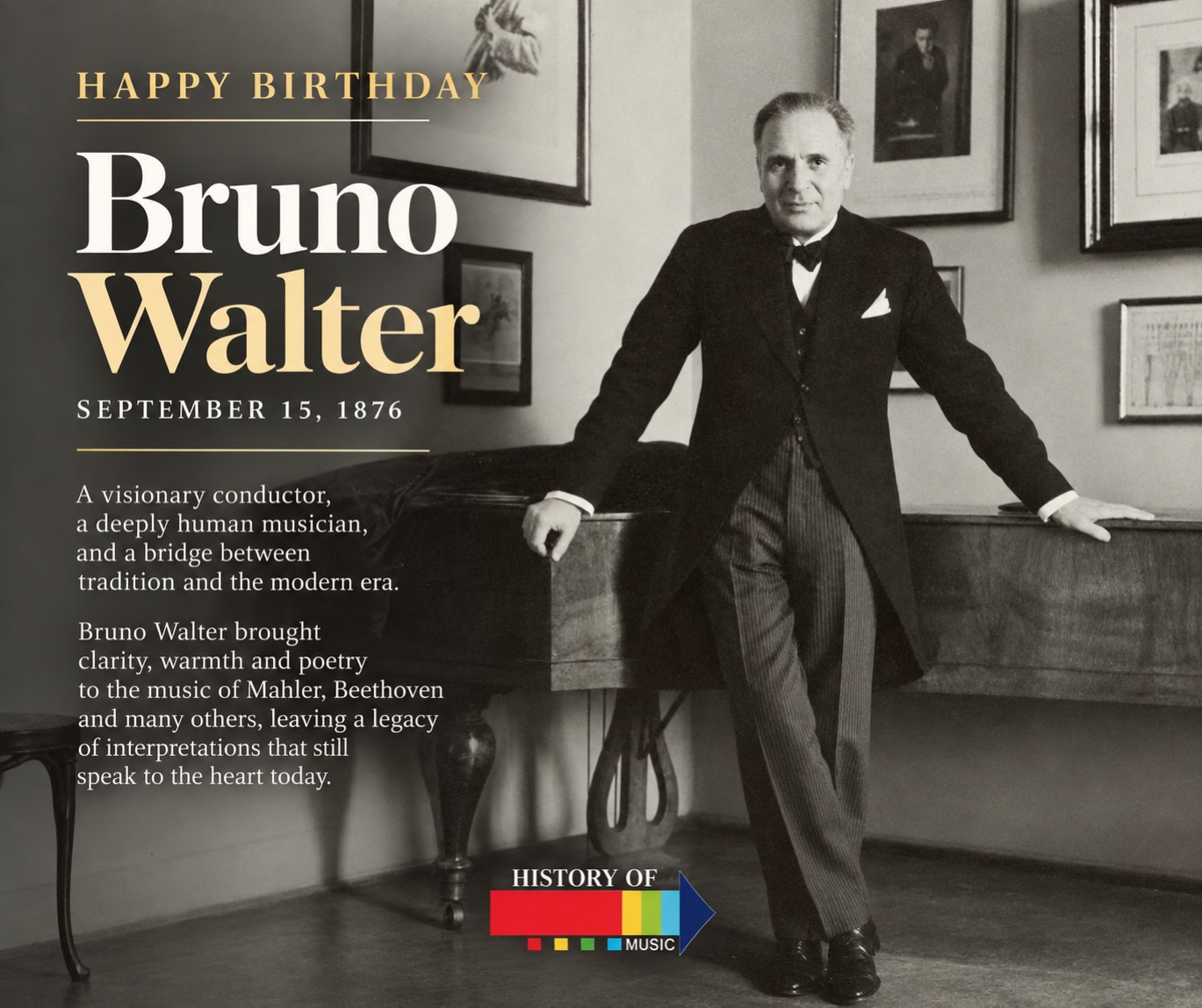 Born on this day in 1876, Bruno Walter remains one of the great
