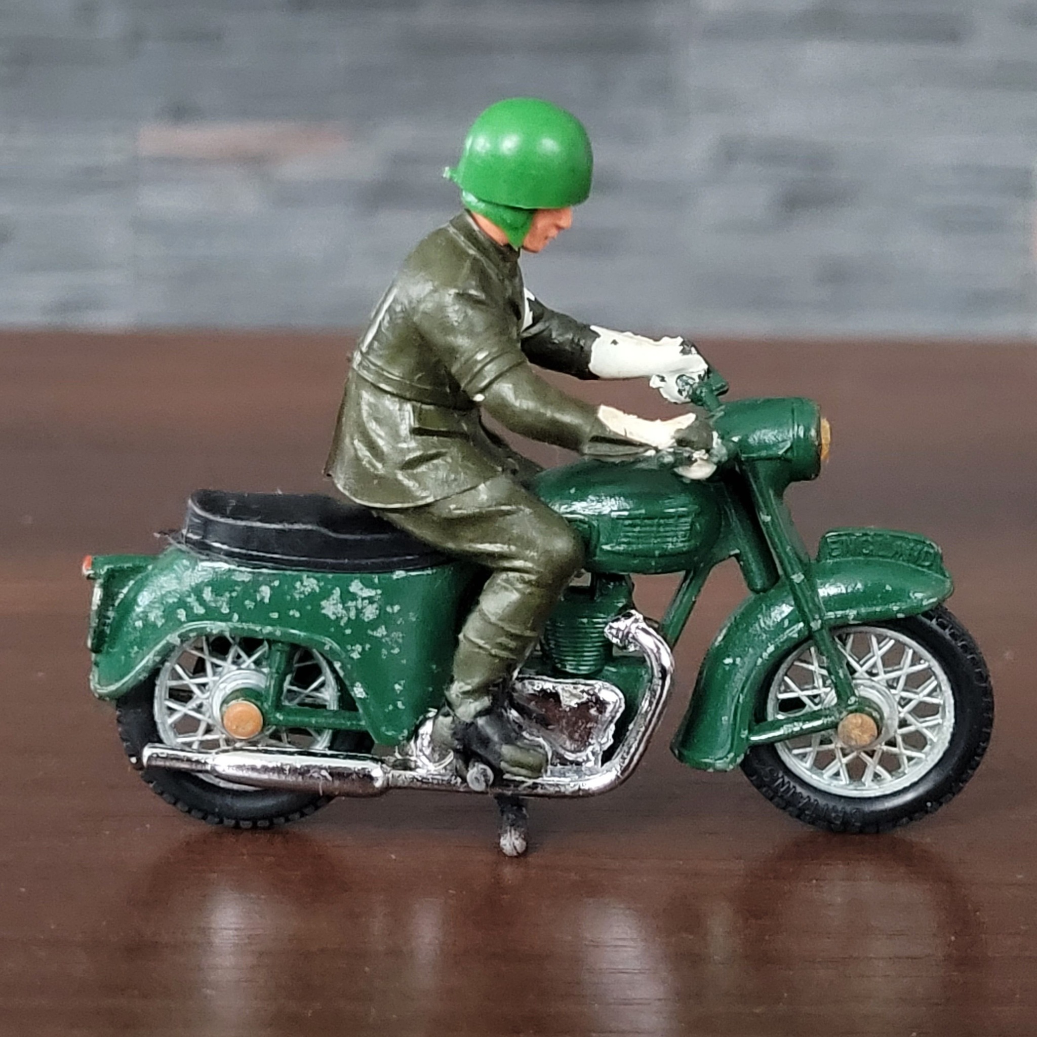 Britains, a British Army Dispatch rider on a Triumph motorcycle