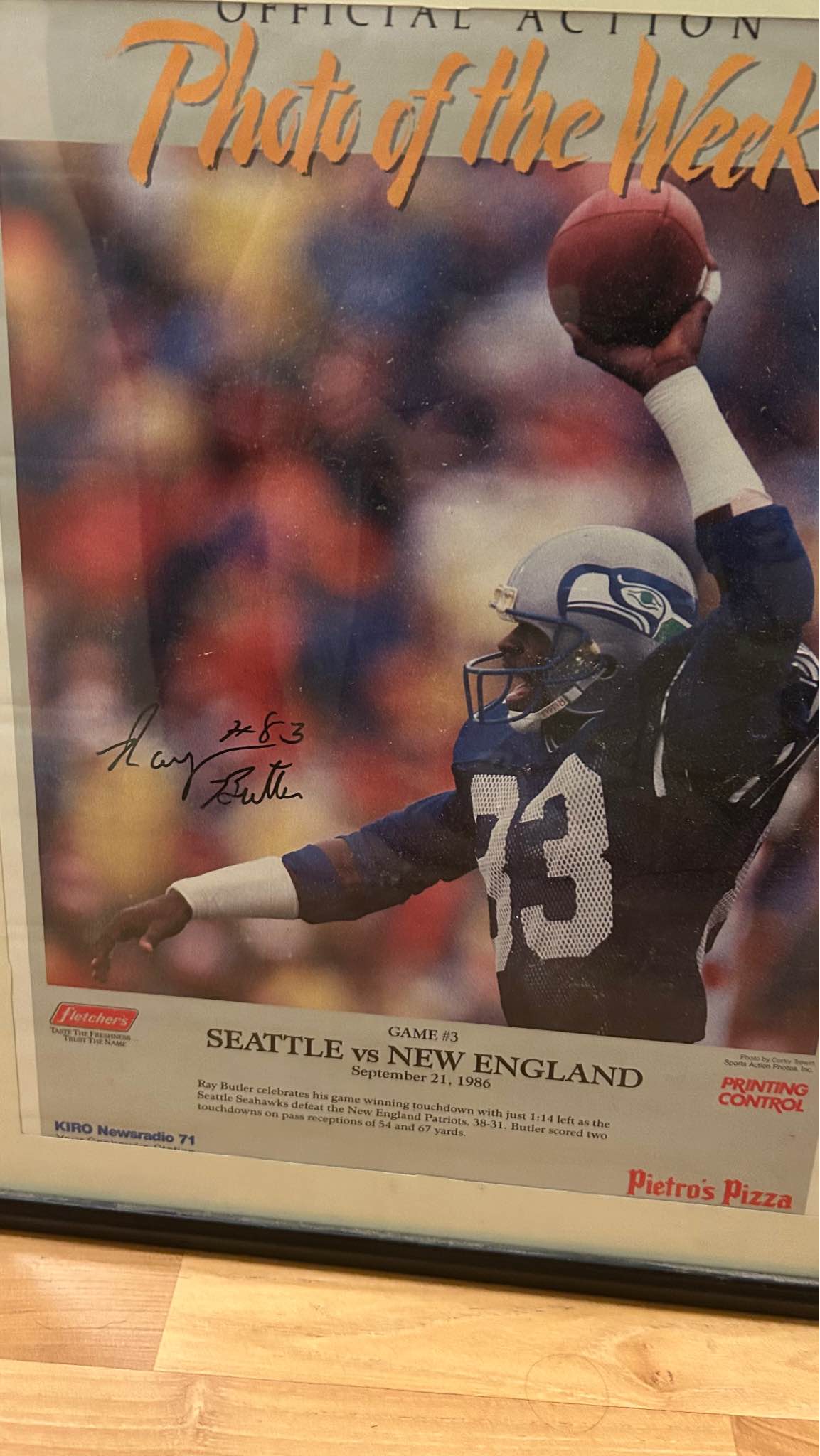 Signed Ray Butler Seahawks Framed Wall Art - Posters, Prints ...