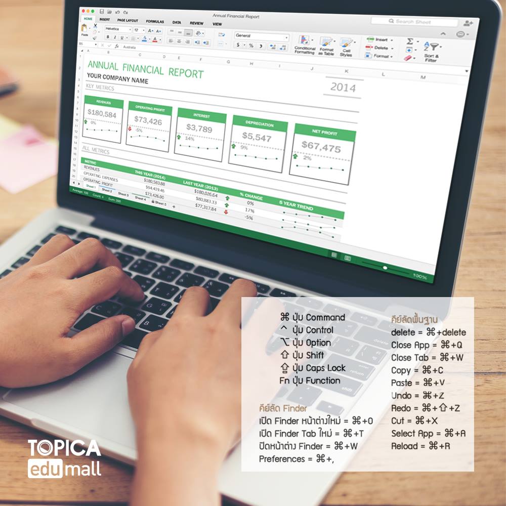 Excel ง่ายโคตร - คีย์ลัดใน Excel สำหรับ PC และ Mac