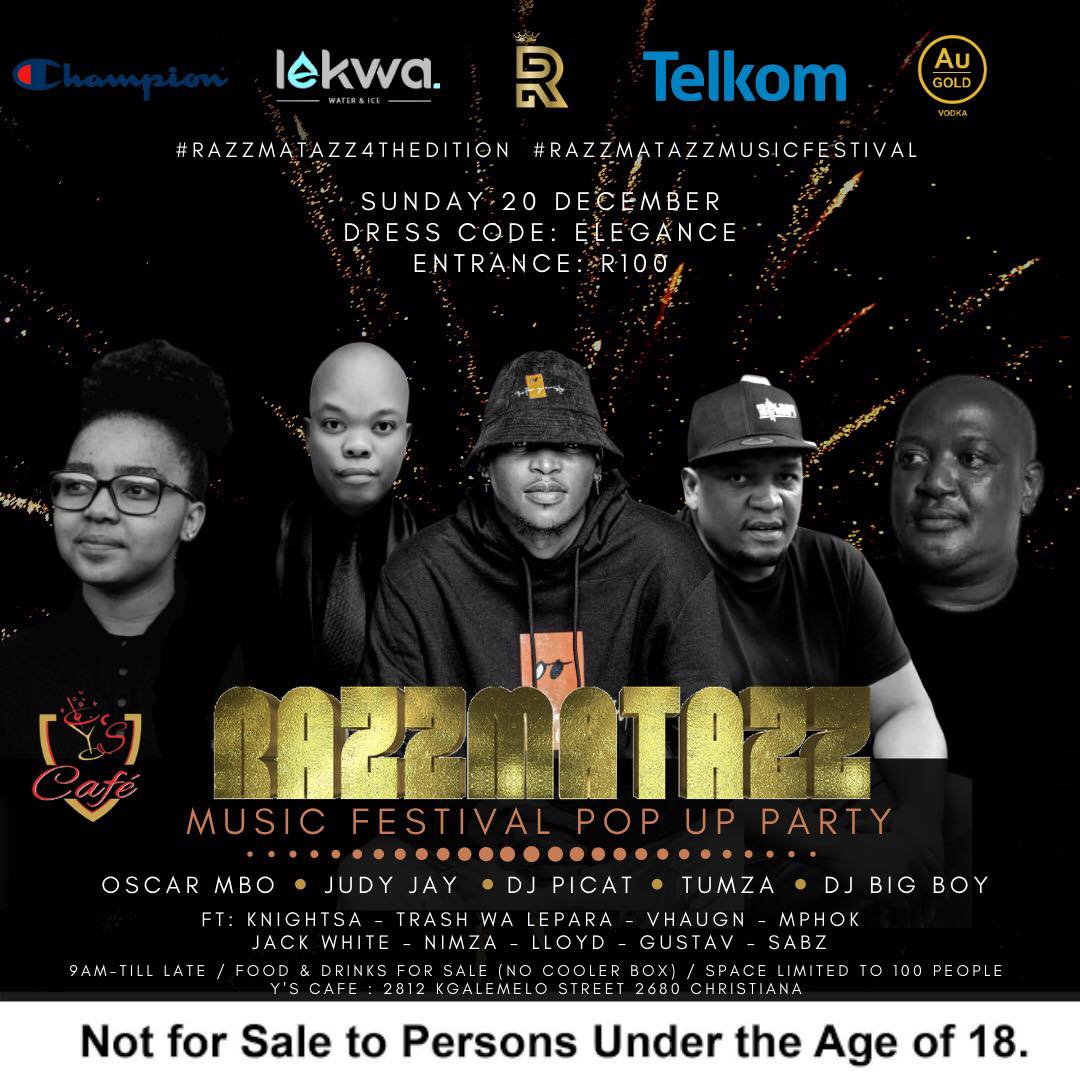 We live at Y’S Cafe this... - Razzmatazz Music Festival